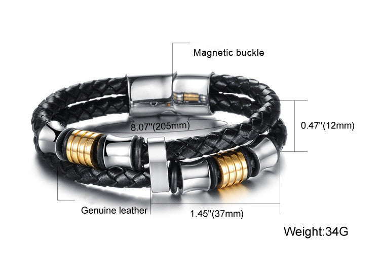 Chaîne tricotée à la main avec boucle magnétique