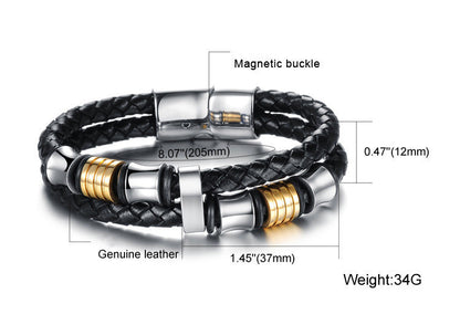 Chaîne tricotée à la main avec boucle magnétique