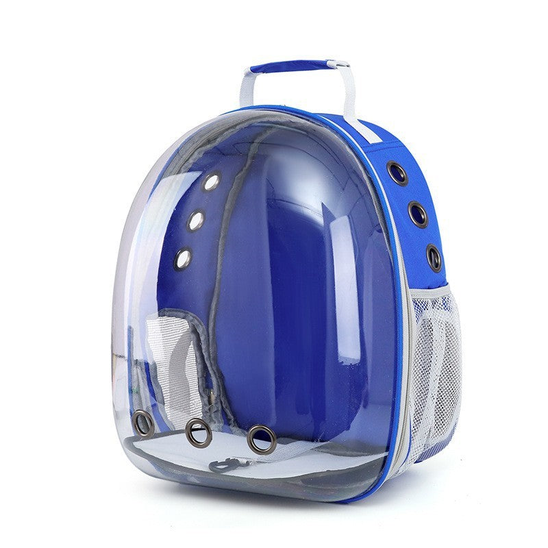 New at Buy Center: Pet Leisure Simple Large Capacity Space Bag Side Open Blue