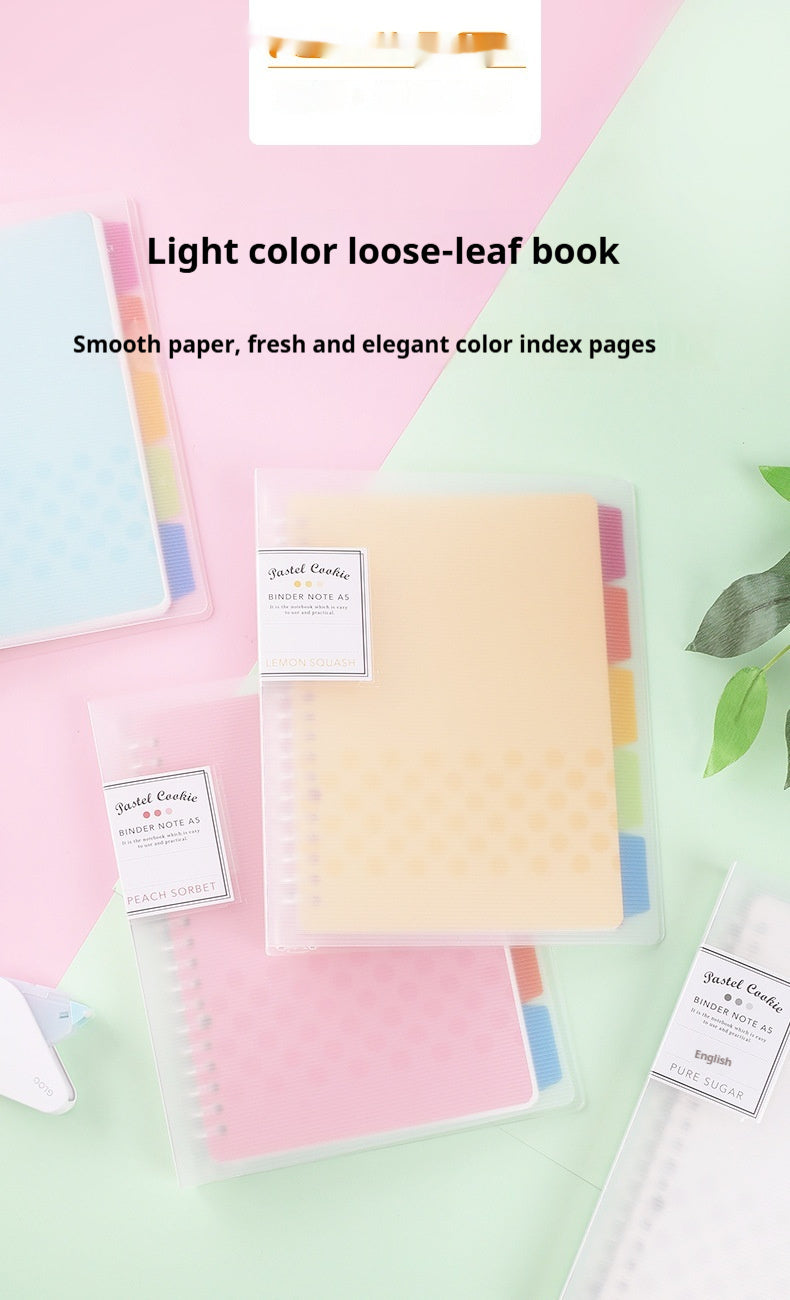 Buy Center Hot Pick-Loose Spiral Notebook Shell Pastel Cookie Soft Light Refill B5 Plaid Impression A5