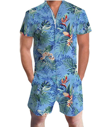 European and American men's summer short-sleeved suit