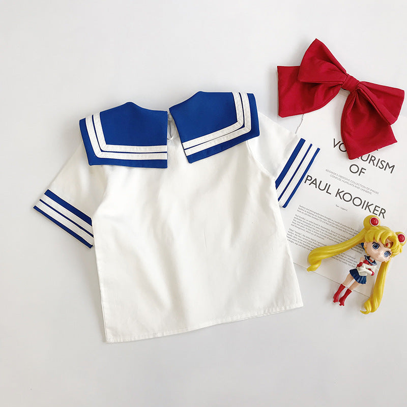 Fresh on the Scene at Buy Center: Cartoon College Style Kindergarten Bow Children Suit