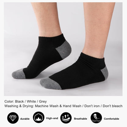 Chaussettes basses en coton pour homme, respirantes, pour l'été