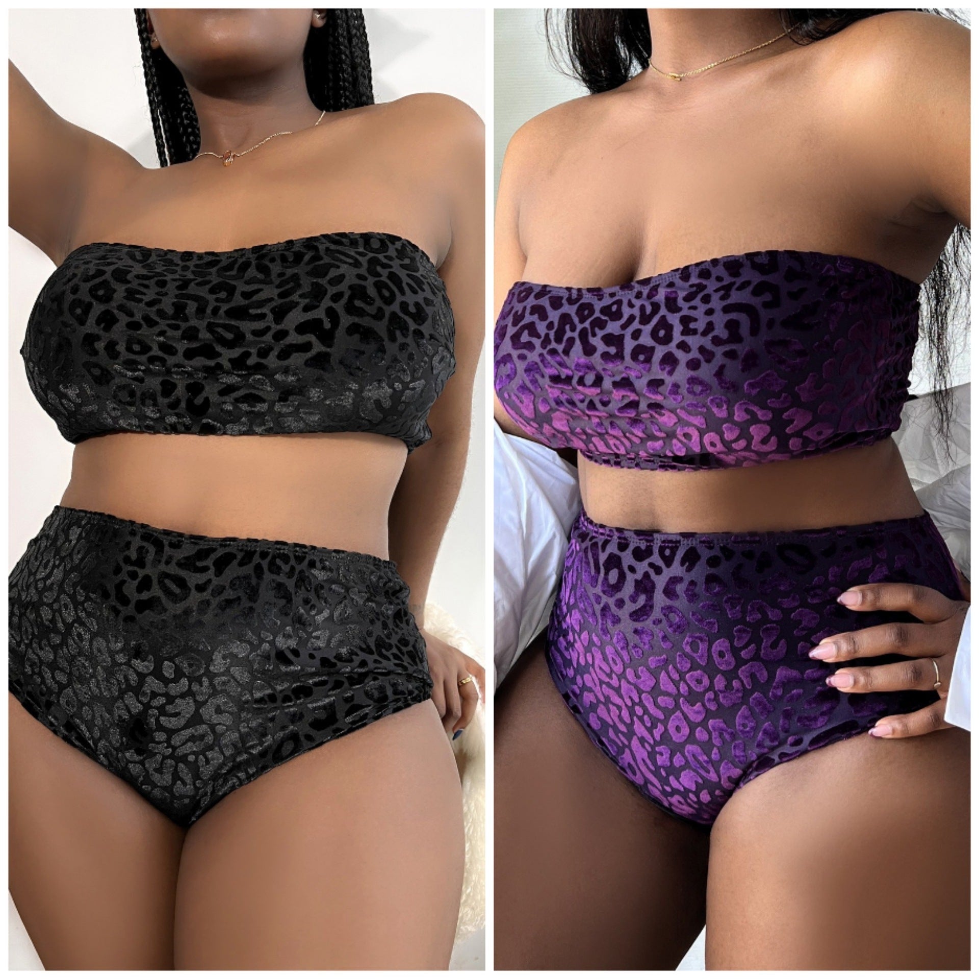 Just Arrived at Buy Center: Plus Size Women's High Waist Split Bikini Swimsuit