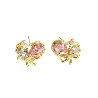 Buy Center Exclusive Offer-Women's Ear Studs Niche Inlaid Zircon Design