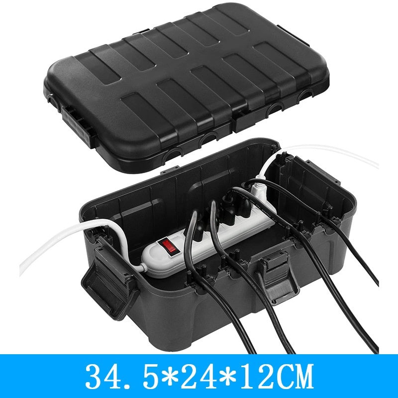 Hot New Items at Buy Center: Cable Safety Junction Box Power Supply Extensionlines Socket Protective Cover Large Black Square