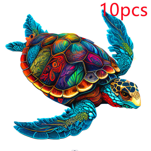 New Wooden Jigsaw Puzzle Tortoise A5 10PCS