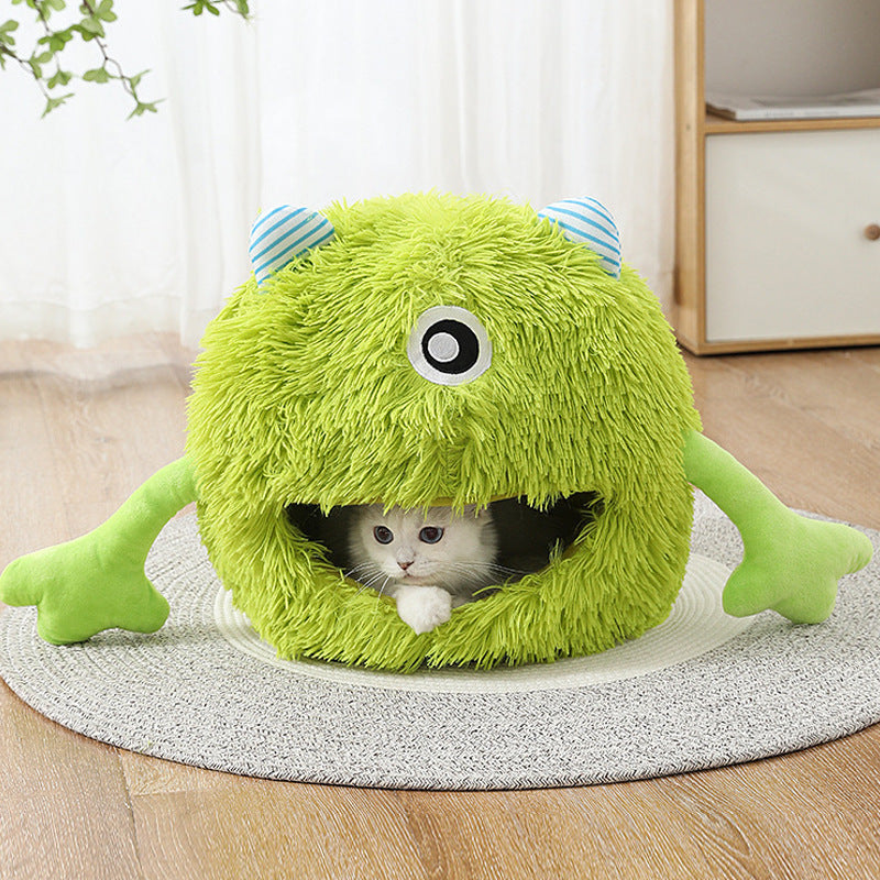 Trending Now at Buy Center: Cat Beds For Indoor Cats Cat Bed Machine Washable Fluffy Round Pet Bed Non Slip Calming Soft Plush Cuddler Cushion Self Warming For Small Dogs Kittens