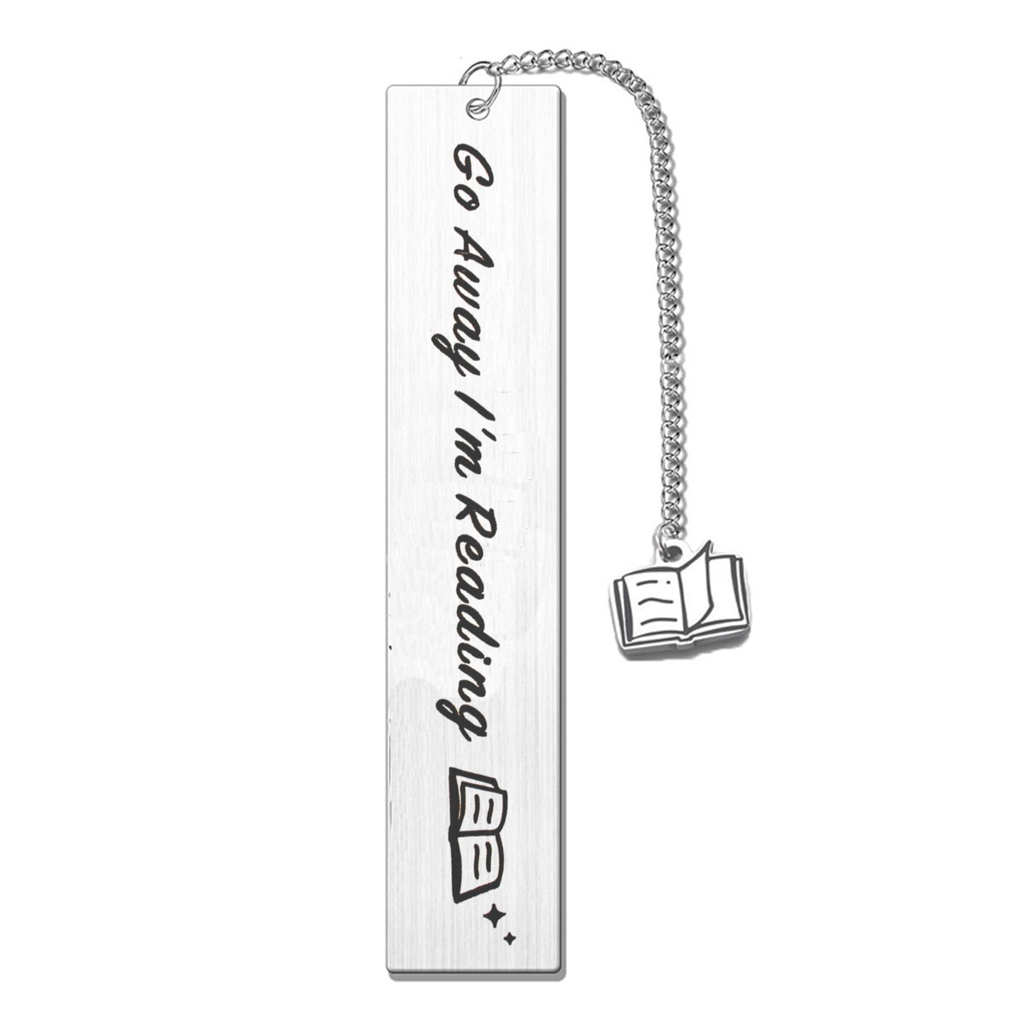 Buy Center Top Rated-Stainless Steel Lettering Reading Enthusiasts Literary Bookmark ML1524