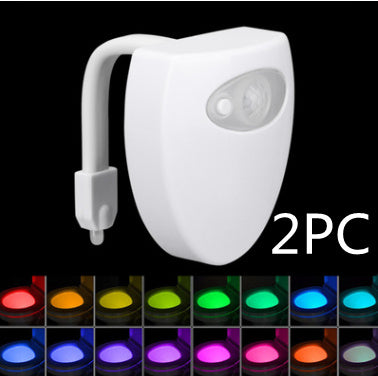 Toilet Induction LED Night Light 16colors 2PC