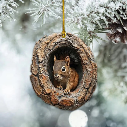 Christmas Tree Decorations Small Animal 2D Flat Print Acrylic Small Pendant Buy Center