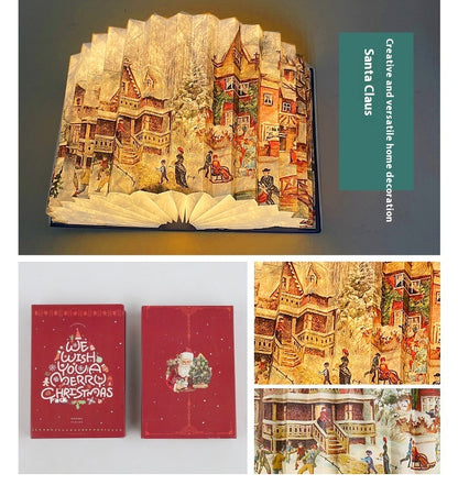 Fresh Arrivals at Buy Center: Folding Book Cultural And Creative Gifts Small Night Lamp Santa Claus