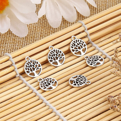 New Retro Alloy Butterfly Hollow Lucky Tree And Other Multi-element Carving Pattern Small Pendant