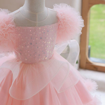 Fresh on the Scene at Buy Center: Birthday Flower Girl Gauzy Gown Performance Costume