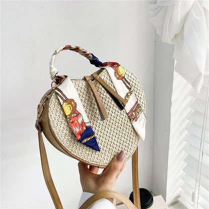 Straw Silk Scarf Spring Simple Shoulder Messenger Phone Bag Buy Center