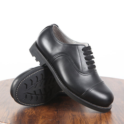 Just Arrived at Buy Center: Three Connector Lace-up Leather Shoes Black