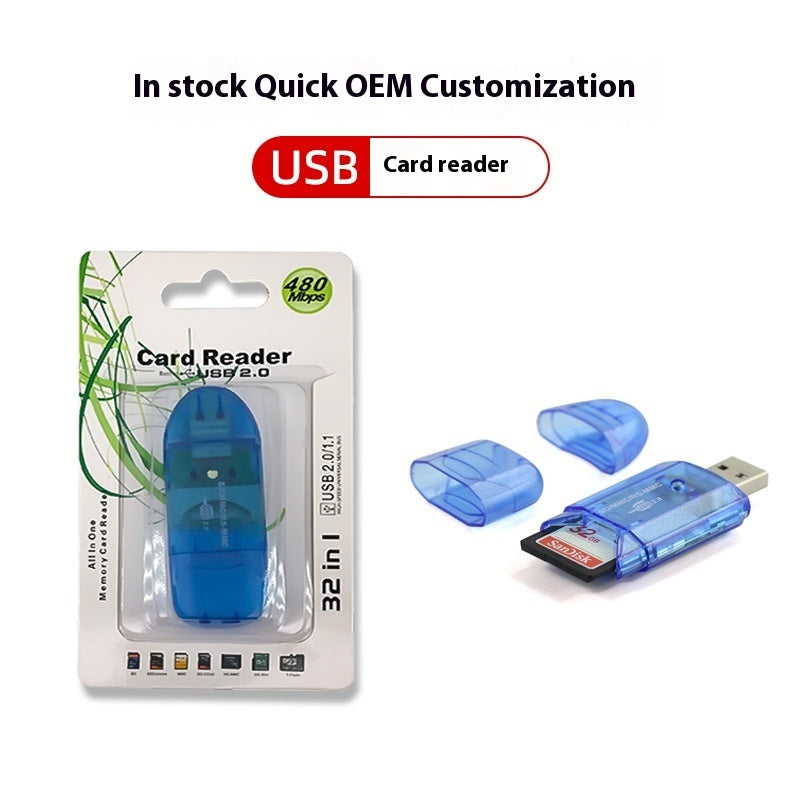 Buy Center Deal-Creative LED Transparent USB Card Reader