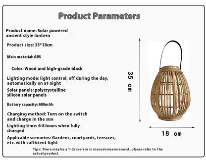 Hot New Items at Buy Center: Solar Garden Decoration Bamboo Woven Candle Lights