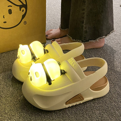 Just Arrived at Buy Center: 2024 Cute Slipper With Panda Lamp Summer Sandales Femme Light Funny Woman Slippers Shoes Women