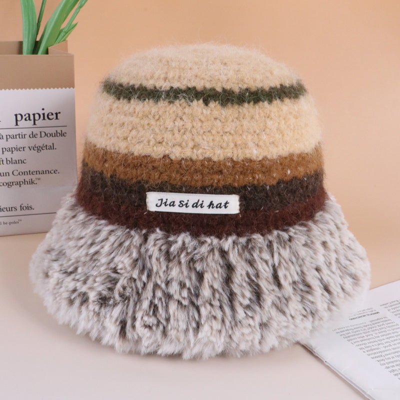 Autumn And Winter Dopamine Knitted Wool Cap Women's Warm Korean Style Buy Center