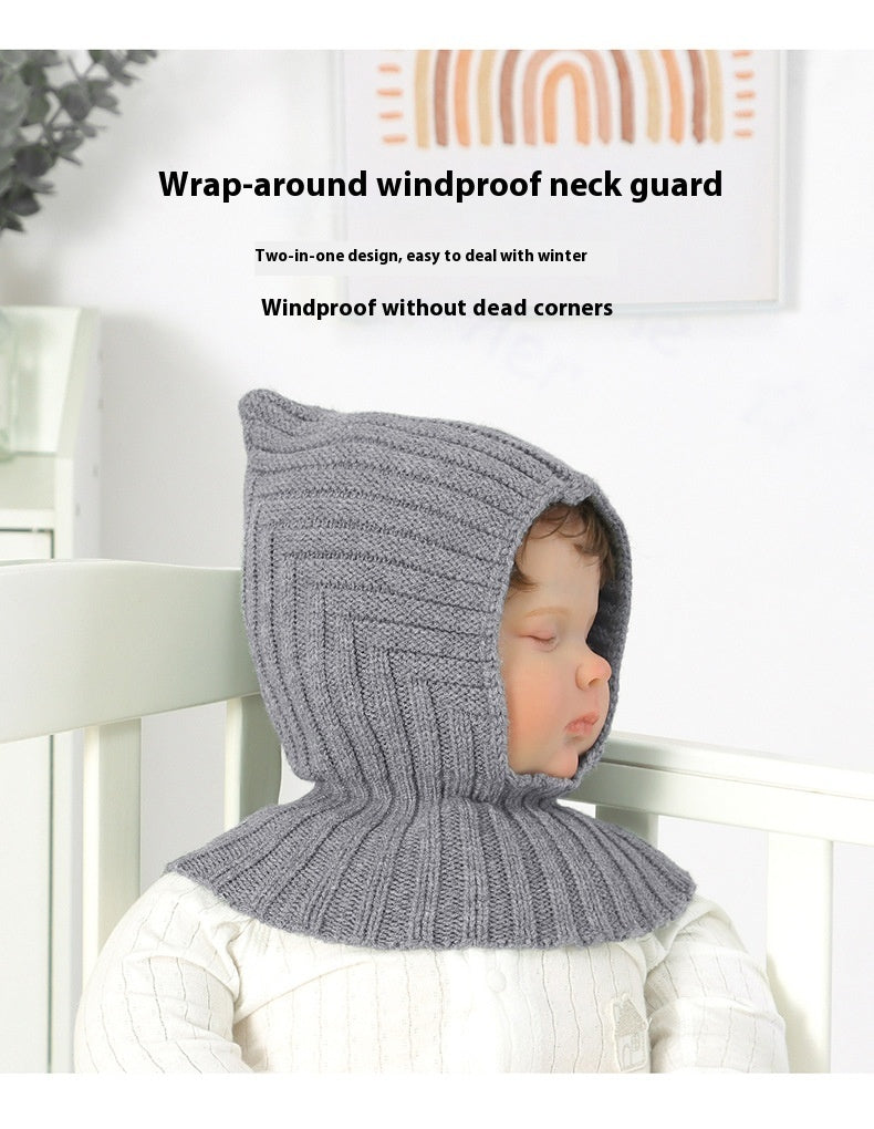 Fresh Arrivals at Buy Center: Baby And Infant Hat Scarf All-in-one Warm Keeping Sleeve Cap