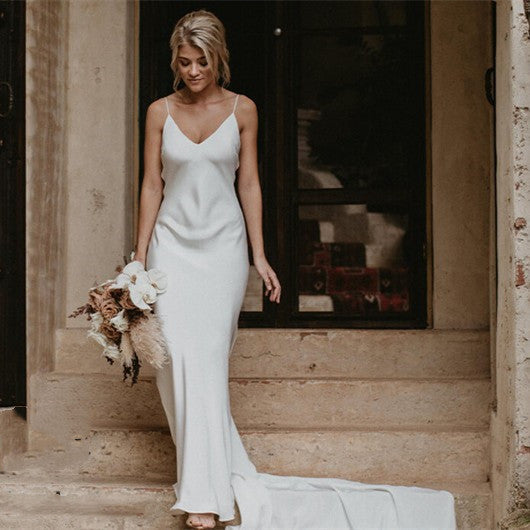 Little White Evening Gown With Train Brigade Shot Long Dress | Women's Clothing-Weddings & Events-Weddi | Buy Center