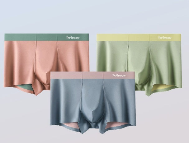 Underwear Ice Silk Boxer Seamless Thin Antibacterial Crotch Breathable Boxers Buy Center