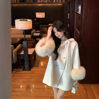 Fashion Personality Female Woolen Wool Overcoat Buy Center