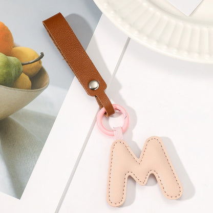 Newly Arrived at Buy Center: Fashion All-Match 26 Full Letter Leather Key Chain Pendant Style M