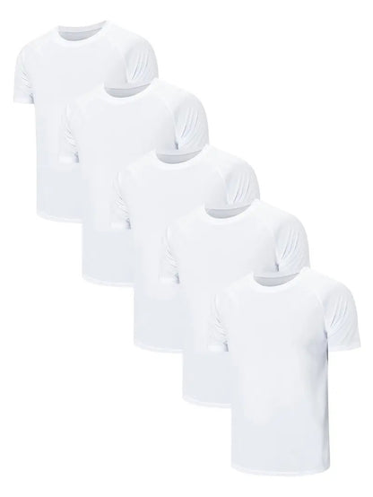 Fresh Arrivals at Buy Center: Solid Color Slim-fit Short-sleeved T-shirt All-matching White