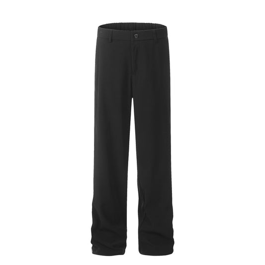 Fresh on the Scene at Buy Center: Breasted Split Draping Suit Pants For Men Black