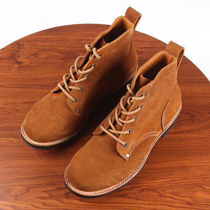 Newly Released at Buy Center: Thick Suede Cowhide High-top Work Genuine Leather Shoes