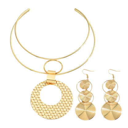 Buy Center Handpicked- Geometric Niche Design Necklace Eardrops Simplicity And Exaggeration