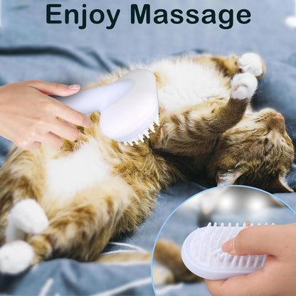 New Cat Dog Brush 5 In 1 Pet Grooming Supplies Kit Slicker Brush For Shedding Dematting Undercoat Rake Self Cleaning Comb For Indoor Cats Pet Hair Brushes Multifunction Set