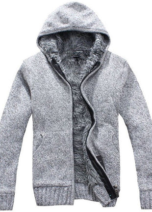 Hooded Korean Slim Fashion Knitted Cardigan Coat