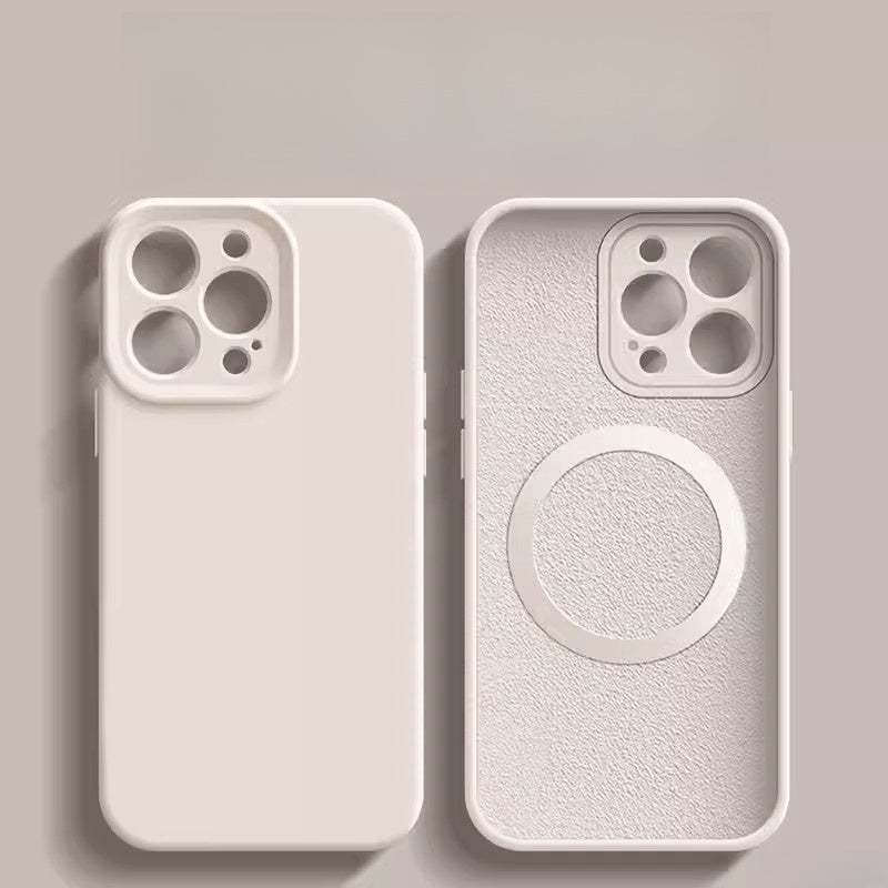 Fresh Arrivals at Buy Center: New Phone Case Magnetic Charging Animation Drop-resistant Protective Cover Antique White