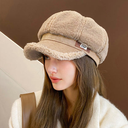 Autumn And Winter Woolen Thick Warm Peaked Cap Buy Center