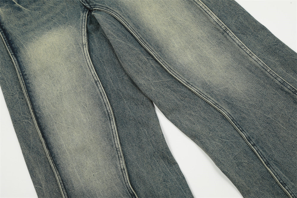 Hot New Items at Buy Center: Irregular Stitching Skinny Jeans For Men