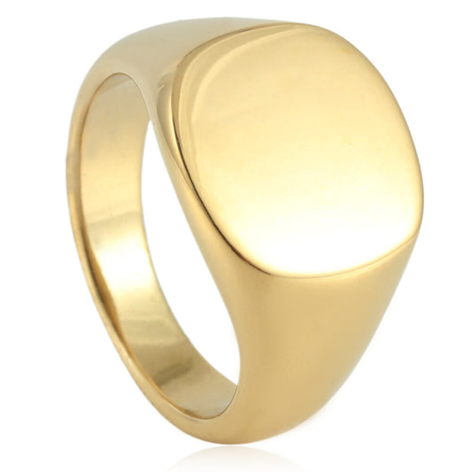 Just Arrived at Buy Center: European And American Style Minimalist Titanium Steel Smooth Seal Ring