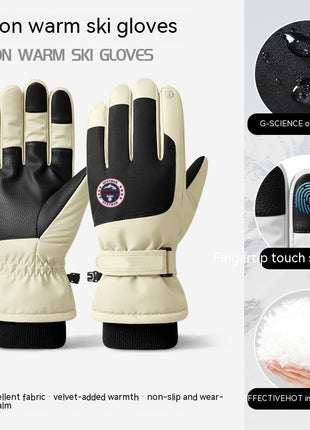 Gants de ski chauds d'automne et d'hiver pour écran tactile imperméables