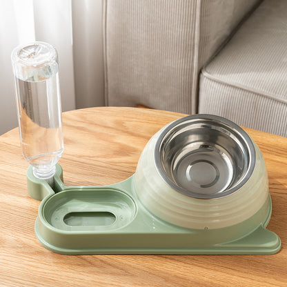 Hot New Items at Buy Center: Cat Food Bowl Cat Bowls Whisker Friendly With Water Dispenser For Cats And Small Dogs Green