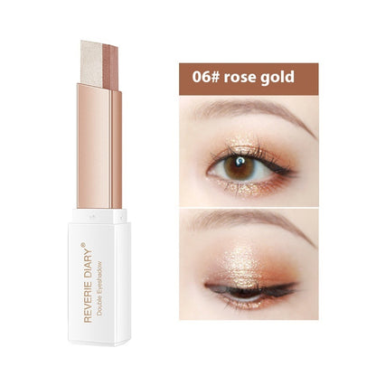 Buy Center Prestige: Shake Rotary Velvet Gradient Two-color Eye Shadow Stick 2.5g Rose Gold