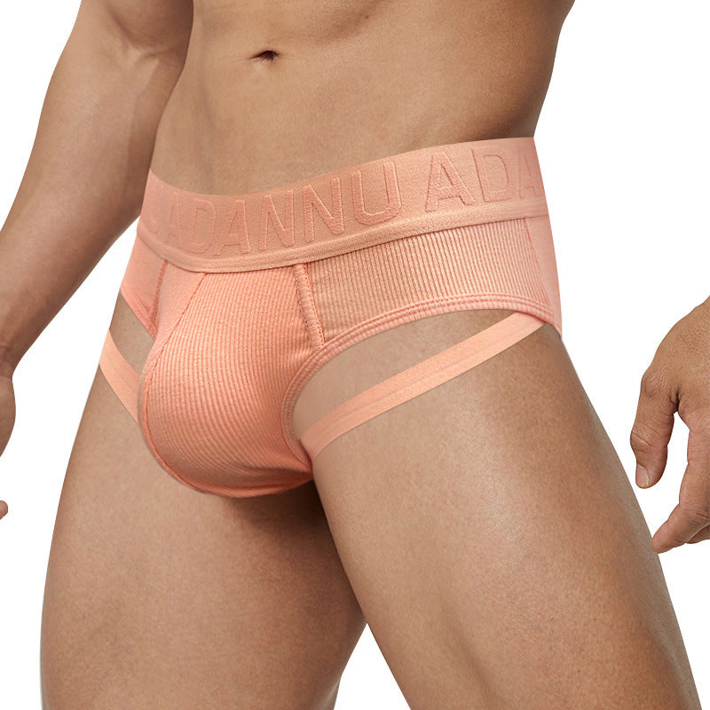 Men's Double Strap Low Waist Cotton Breathable Briefs Buy Center