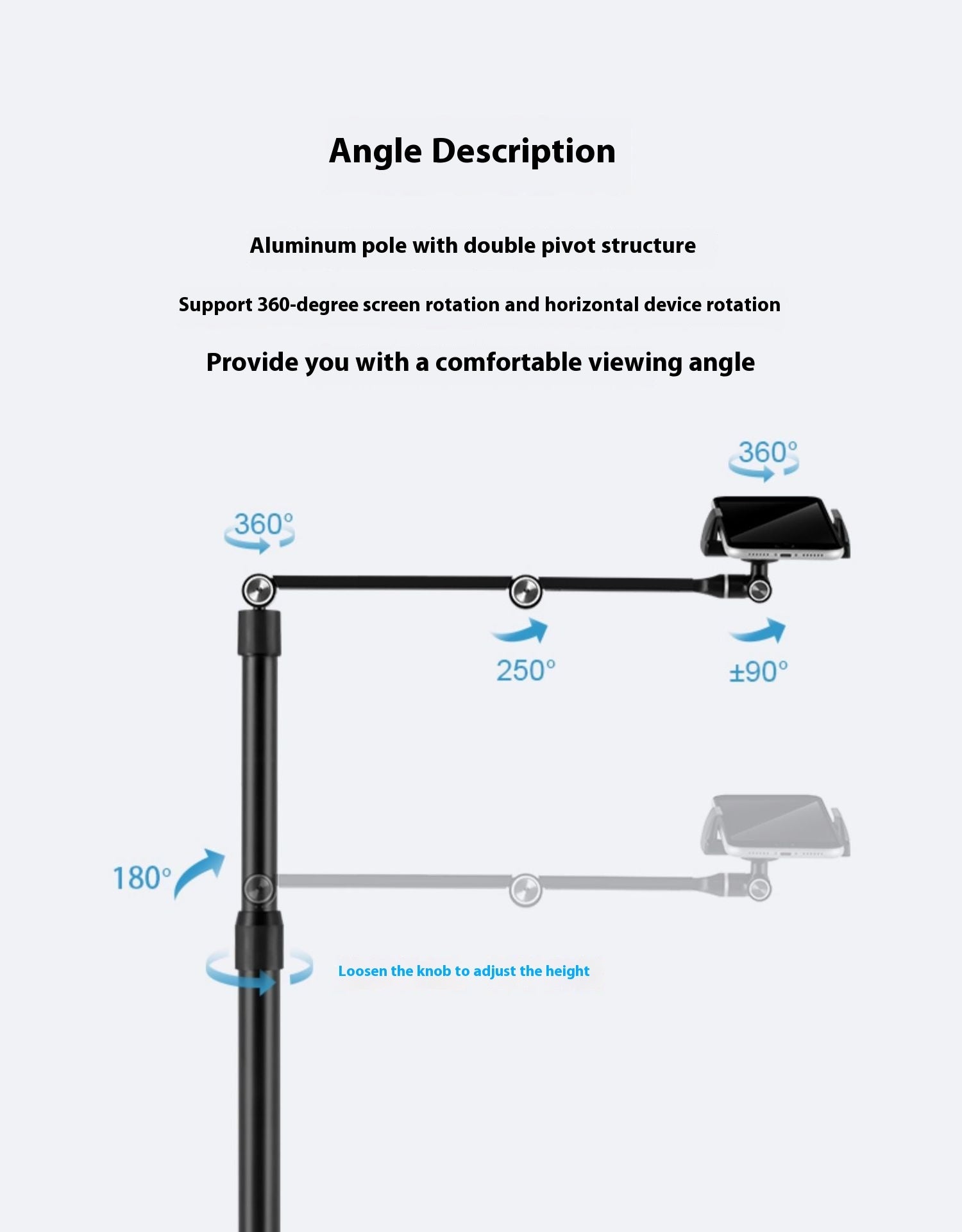 Buy Center Top Rated-Lazy Desktop Bedside Vertical Shooting Live Broadcast Telescopic Lifting Rack