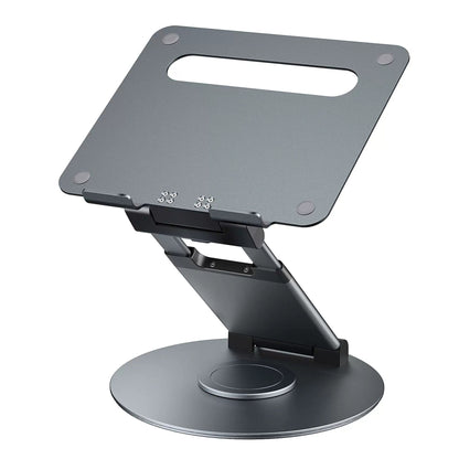 Newly Arrived at Buy Center: Notebook Bracket Laptop Bracket Aluminum Alloy Desktop Adjustable Base 360-degree Rotation DT018XS Gray Rotating Style