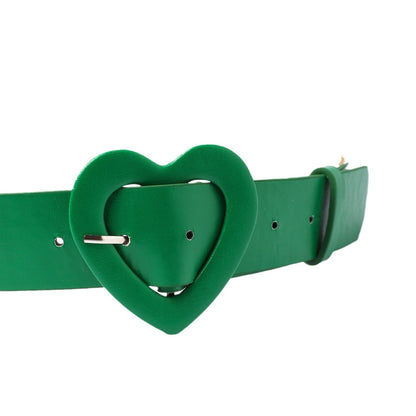 Wide Belt Heart-shaped Buckle Rose Red Decoration Buy Center