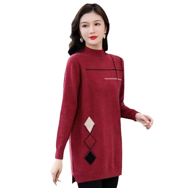 Western Style Inner Matching Coat Base Knitting Woolen Skirt Buy Center