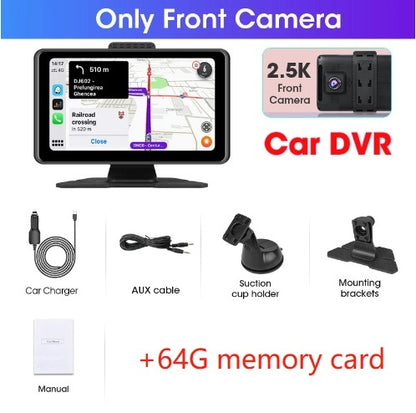 Newly Released at Buy Center: 7-inch Portable Touch Monitor Wireless Car GPS Navigation Single lens with 64G