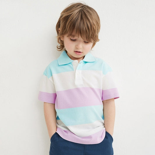 Newly Released at Buy Center: Polo Shirt Short Sleeve Striped Cotton Boy