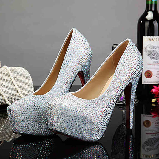 Plus Size Crystal 14cm Super High Heels | Bags & Shoes4 | Buy Center